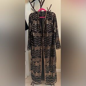 Nasty Gal Black Sequin Sheer Blouse